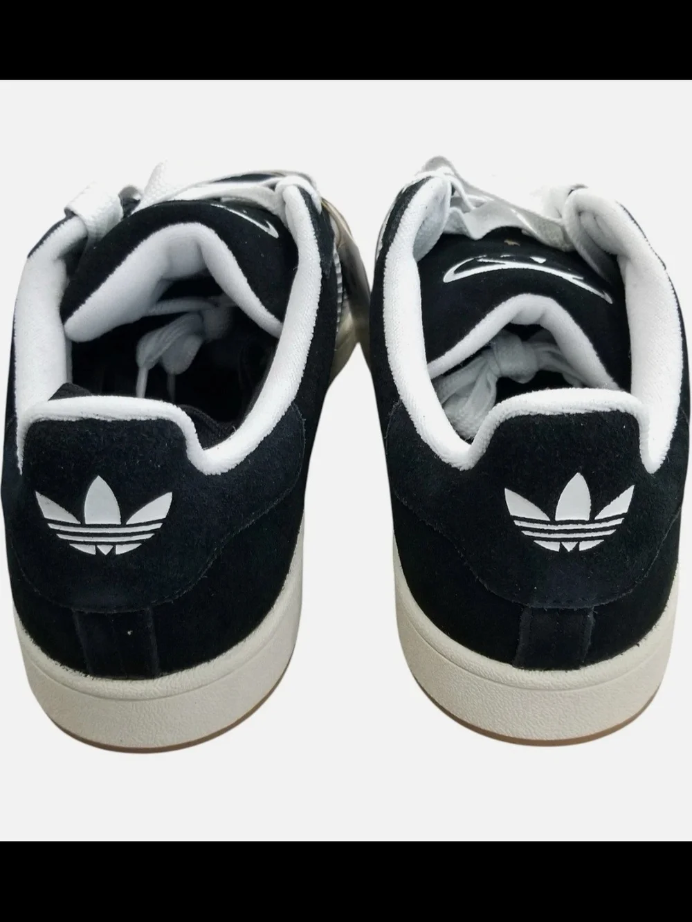 adidas Campus Black Suede Sneakers with White Stripes